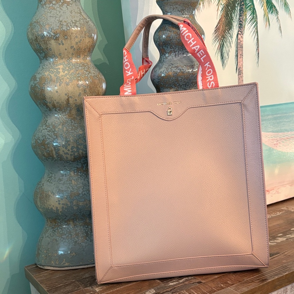 Michael Kors Pink Leather Tote Bag